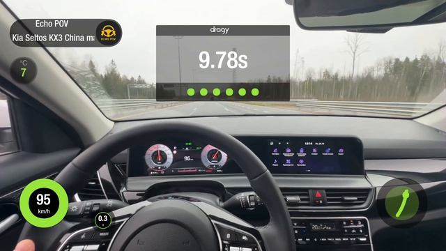 Kia Seltos (KX3) 1.5 CVT 1/4 mile run (разгон) #kia  #kiaseltos2024