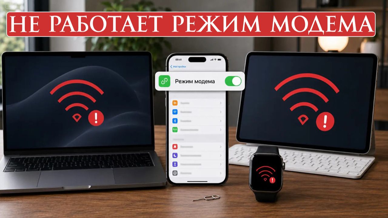 НЕ Работает Режим модема на iPhone Решение Пошаговое руководство