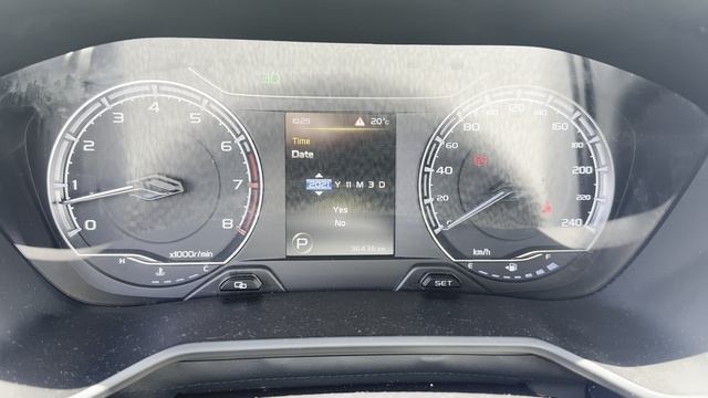 Переключение языка приборной панели в Geely Vision на Английский