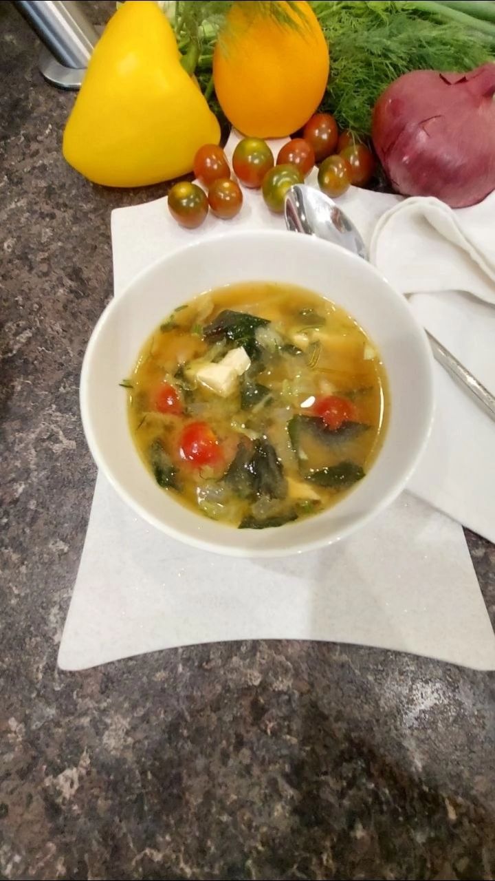 Веганский мисо-суп с овощами 🍲