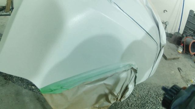 Быстрая покраска пятном бампера