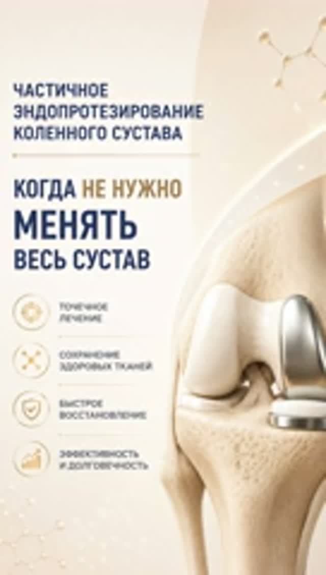 Можно ли заменить только повреждённую часть колена?