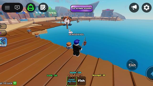 Я рыбак﹥Roblox масштабировать слизистую рыбу
