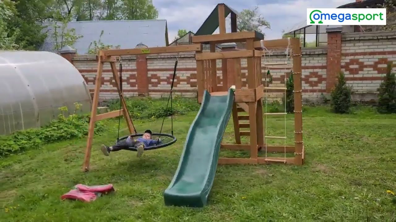 Обзор детской площадки BABYGARDEN PLAY 10 DARK GREEN - сборка от магазина ОМЕГАСПОРТ