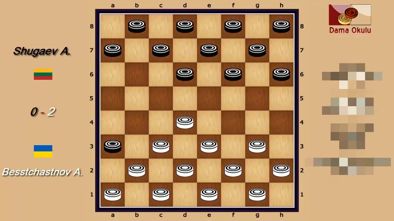 Shugaev Anatoly (LTU) - Besstchastnov Alexander (UKR). World_Russian Checkers_Men-1998. Semifinal.