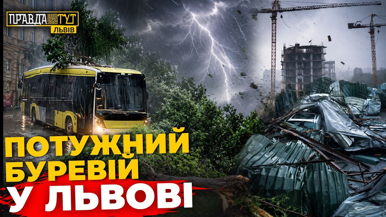 🌩️ Львів після буревію! Повалені дерева, можливі відключення світла. Прооперували ще до народження
