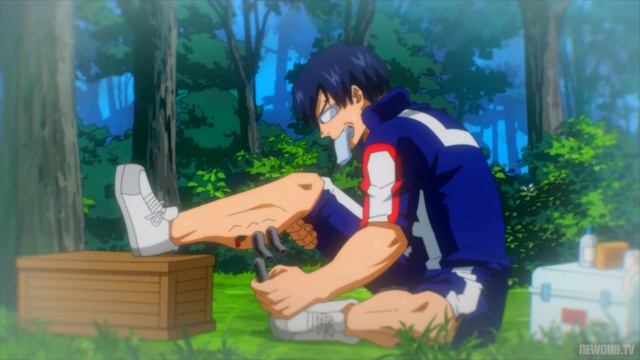 Иида Тенья улучшает двигатели  Boku no Hero Academia