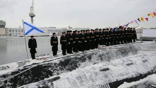 Торжественный подъем флага на Б-237 «Ростов-на-Дону» проекта 636.3.