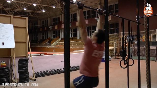 Подносы ног к перекладине - Киппингом. Кроссфит