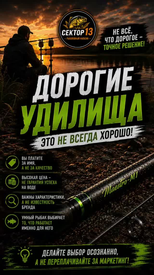 Дорогие удилища не всегда хорошо ‼️