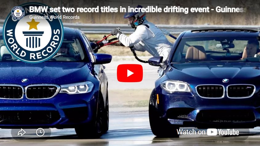 BMW set two record titles in incredible drifting event - Guinness World Records