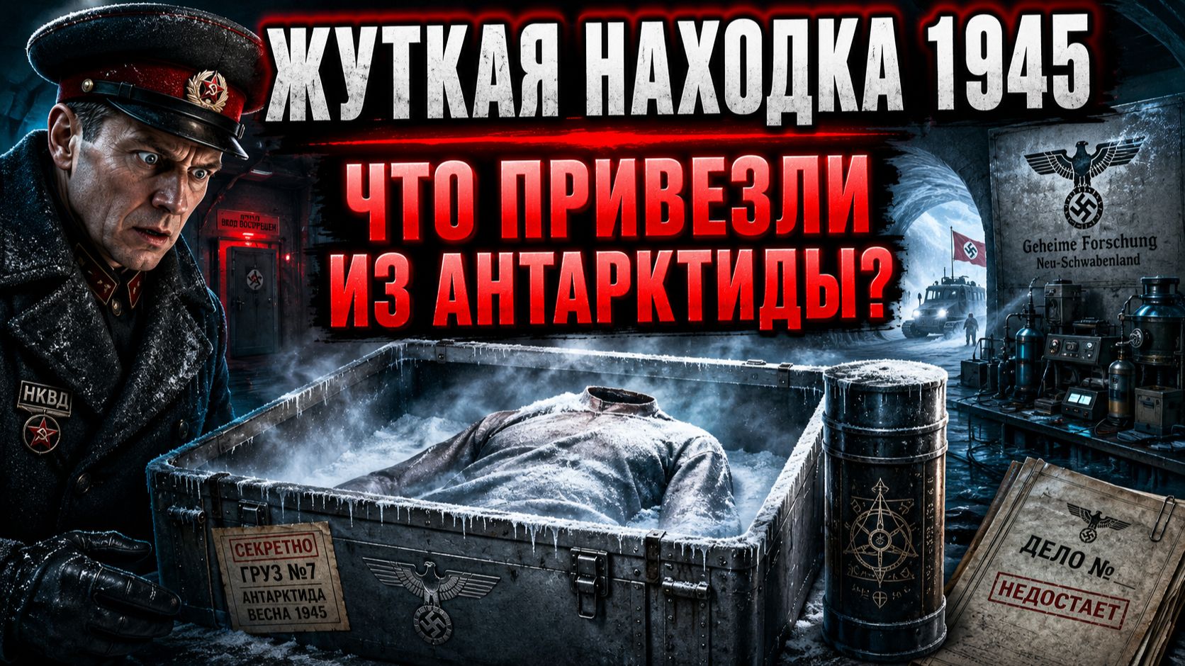 Жуткая находка 1945 года: что НКВД привезли из антарктической лаборатории нацистов! Мистика