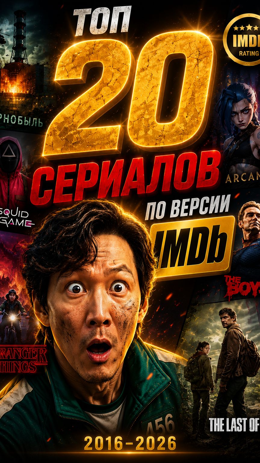 ТОП 20 СЕРИАЛОВ ПО ВЕРСИИ IMDB ЗА ПОСЛЕДНИЕ 10 ЛЕТ (2016–2026)