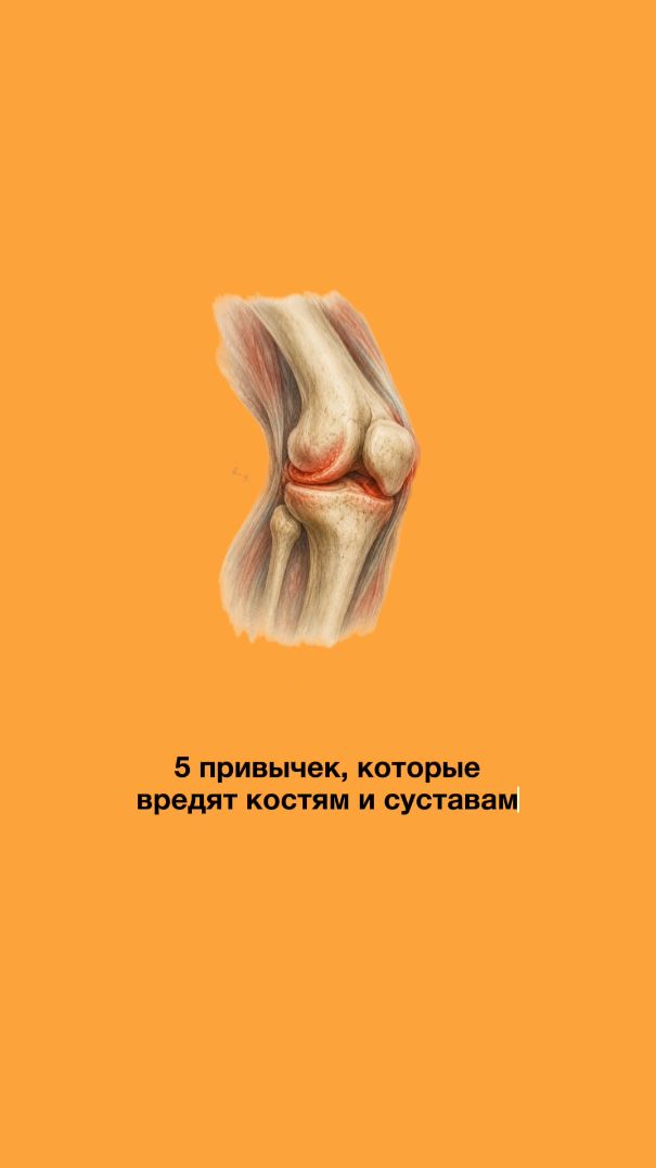 🔥 5 привычек, которые незаметно разрушают кости и суставы каждый день