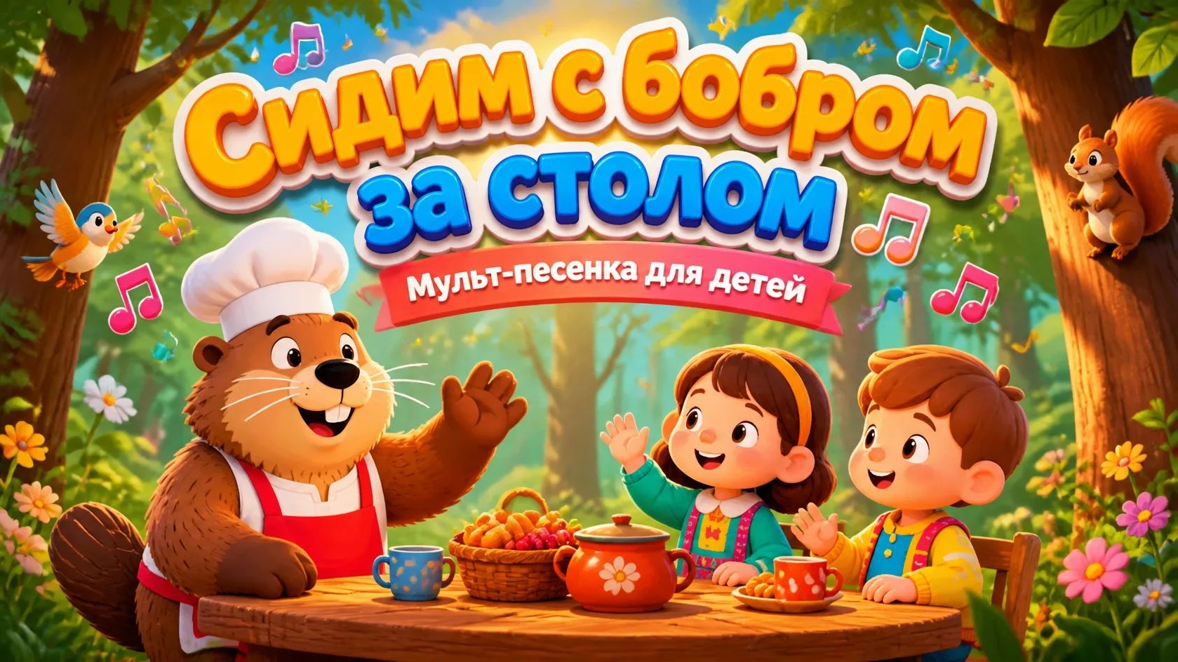 Сидим с бобром за столом Мульт-песенка