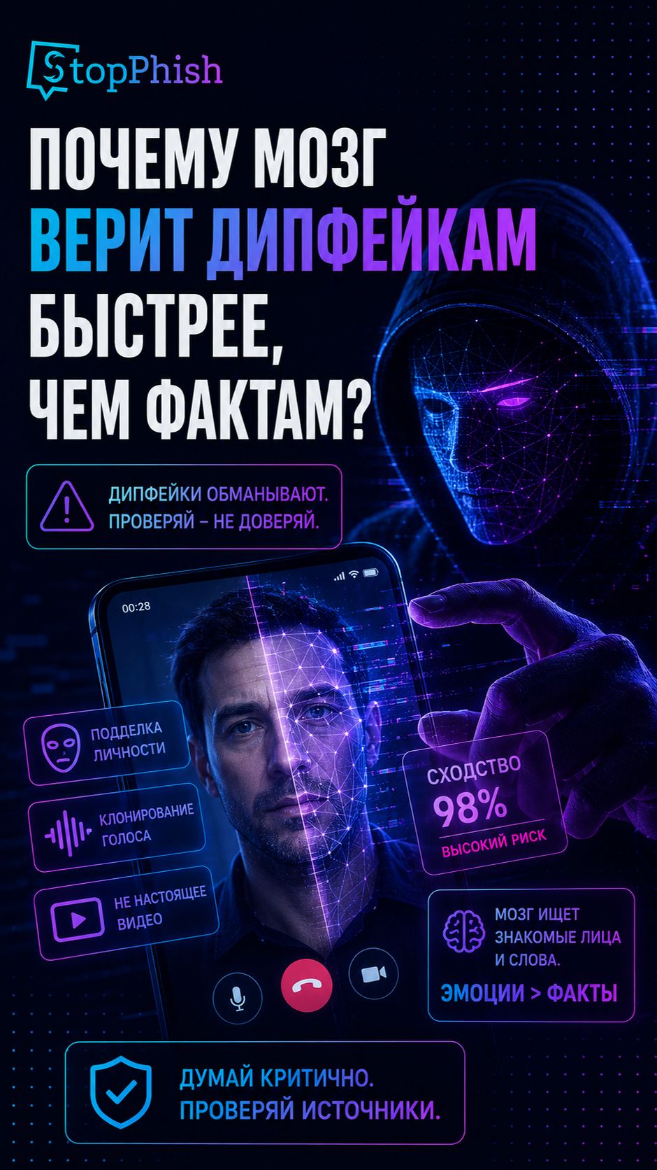 Почему мозг верит дипфейкам быстрее, чем фактам?