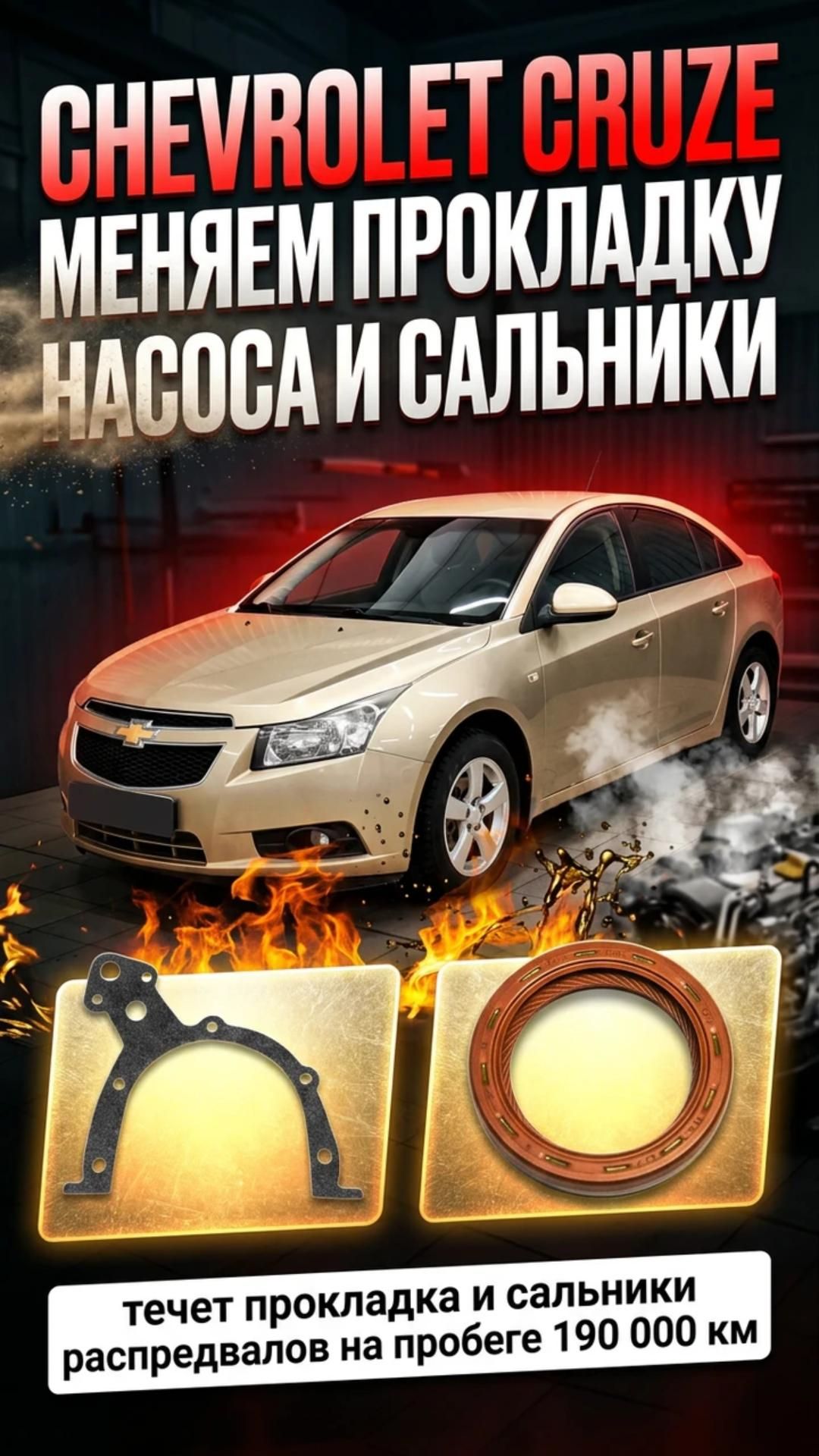 Уходит масло на CHEVROLET CRUZE?  меняй ЭТУ прокладку!