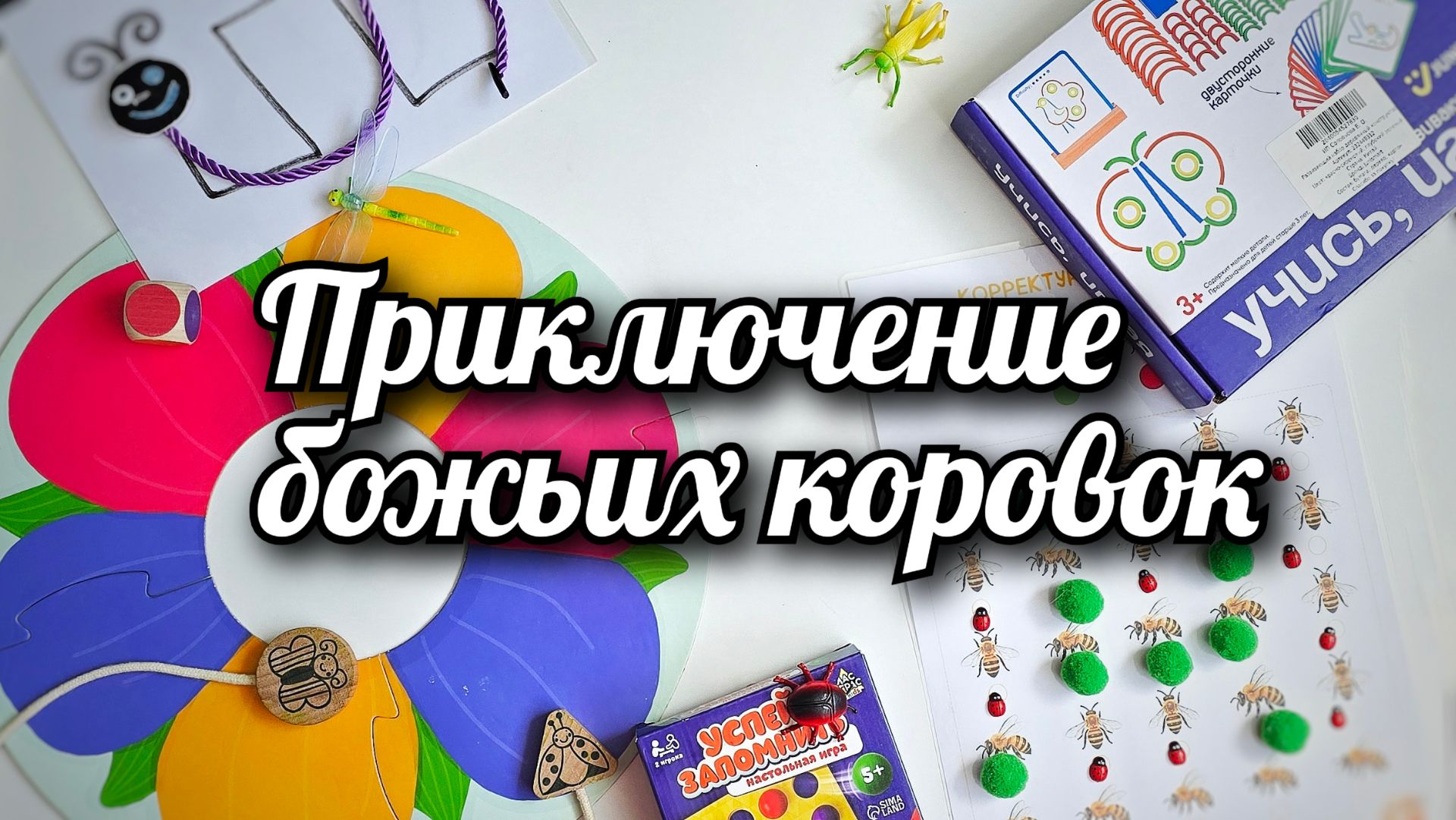 Приключение божьих коровок// Тематические занятия в 3 года: насекомцы, корректурная проба, логика