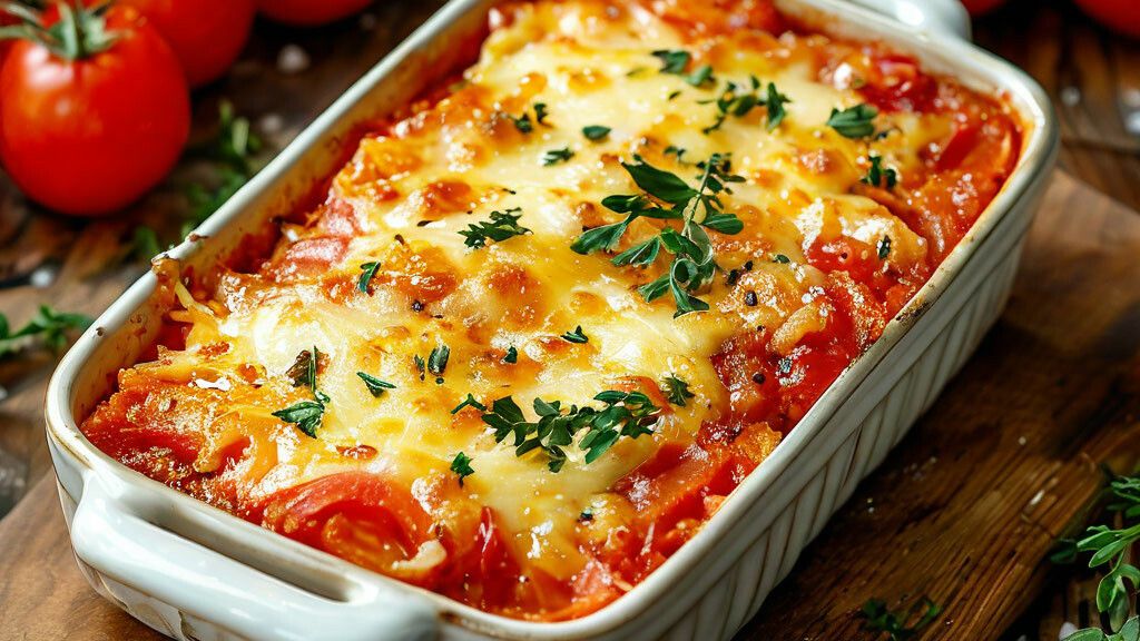 Куриное филе с помидором и чесноском под сырной шубкой