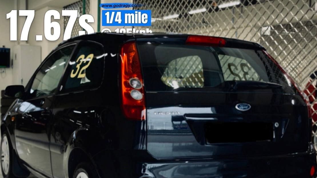 Ford Fiesta mk5 1.6 1/4 мили разгон