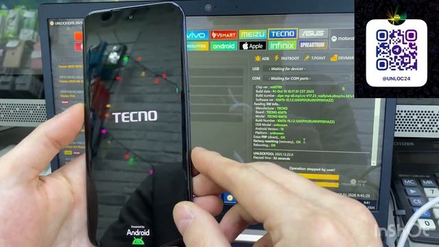 Tecno Infinix удаление Гугл любой модели на примере Tecno Spark Slim🔥🔥🔥Удаленная помощь FRP🦾🔥✅