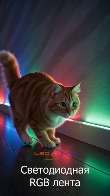RGB-лента: идеальная игрушка для вашего кота! 🐾