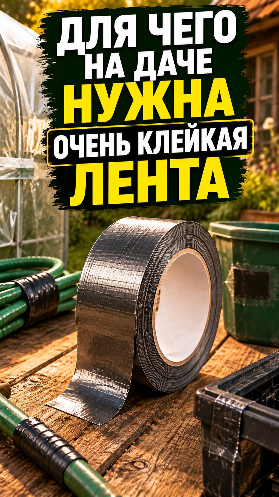 Для чего на даче нужная очень клейкая лента