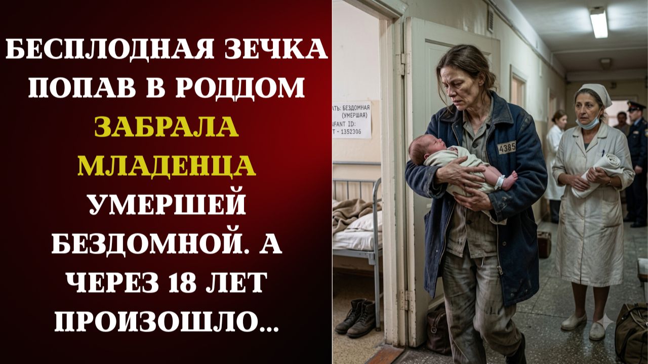 Бесплодная ЗЕЧКА попав в РОДДОМ забрала МЛАДЕНЦА умершей бездомной. Истории из жизни.