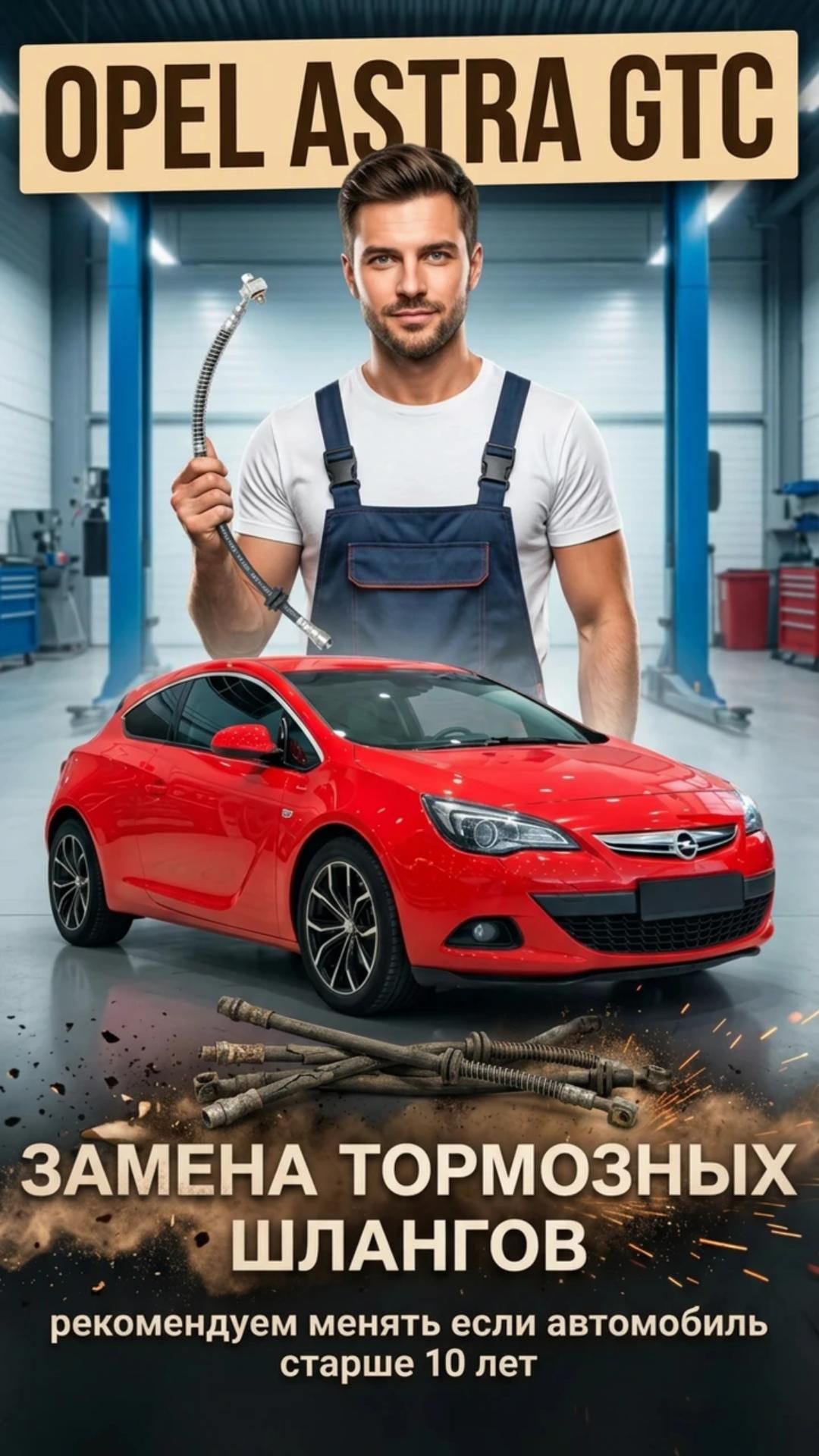 Замена тормозных шлангов - Opel Astra J