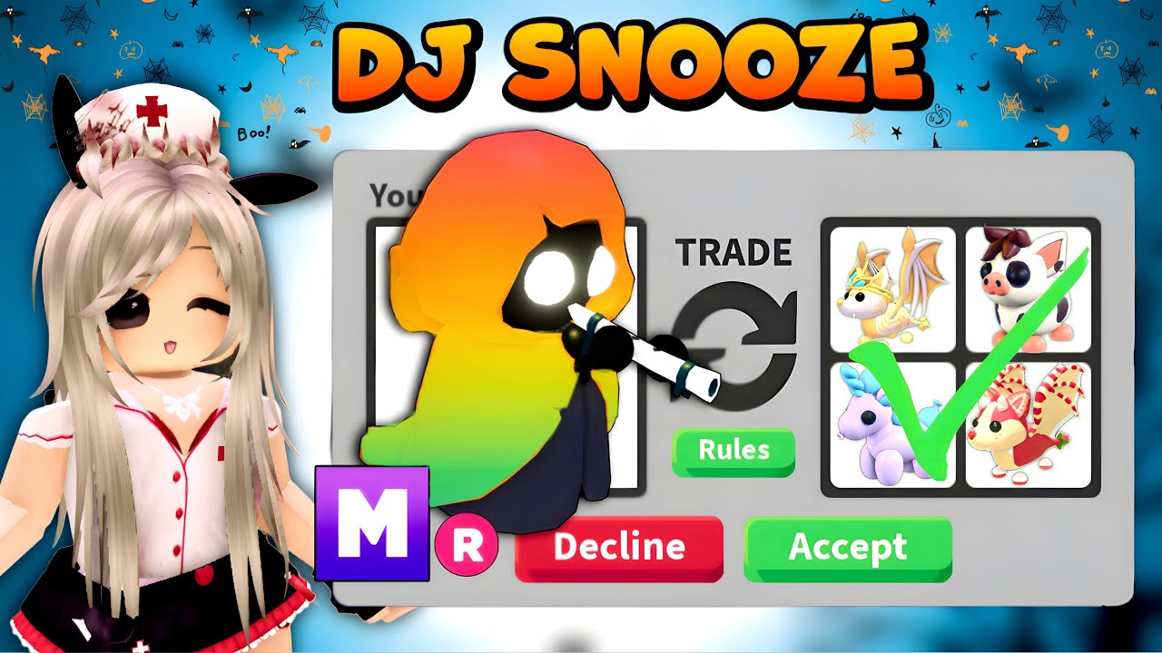 ТРЕЙДЫ НА МЕГА DJ SNOOZE | ДИДЖЕЙ СНУЗ РЕДКИЙ ПИТОМЕЦ СОННЫЙ ДИДЖЕЙ В АДОПТ МИ