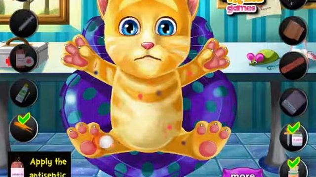 Игра для детей - Лечить Говорящего Рыжика! Серия 4! Пора быть здоровым