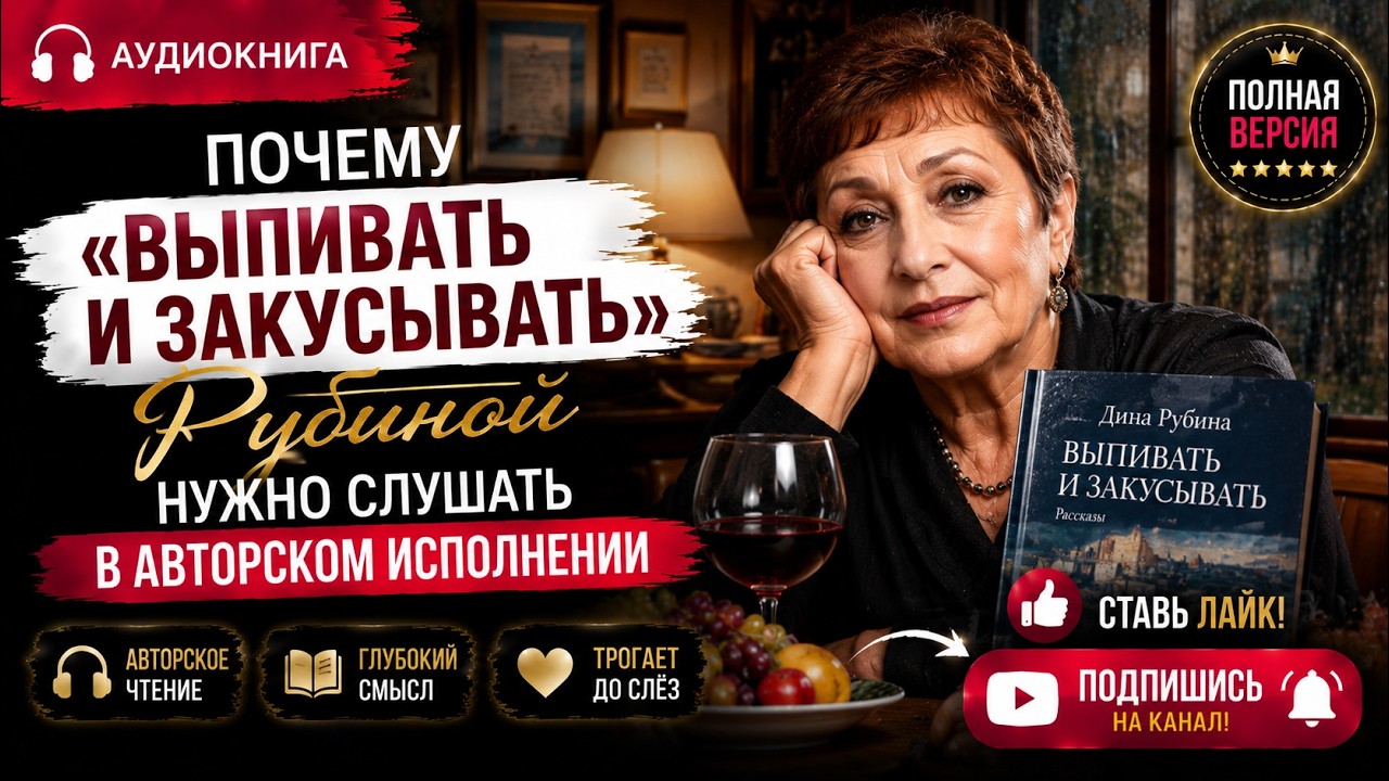 【аудиокнига】Почему «Выпивать и закусывать» Рубиной нужно слушать в авторском исполнении