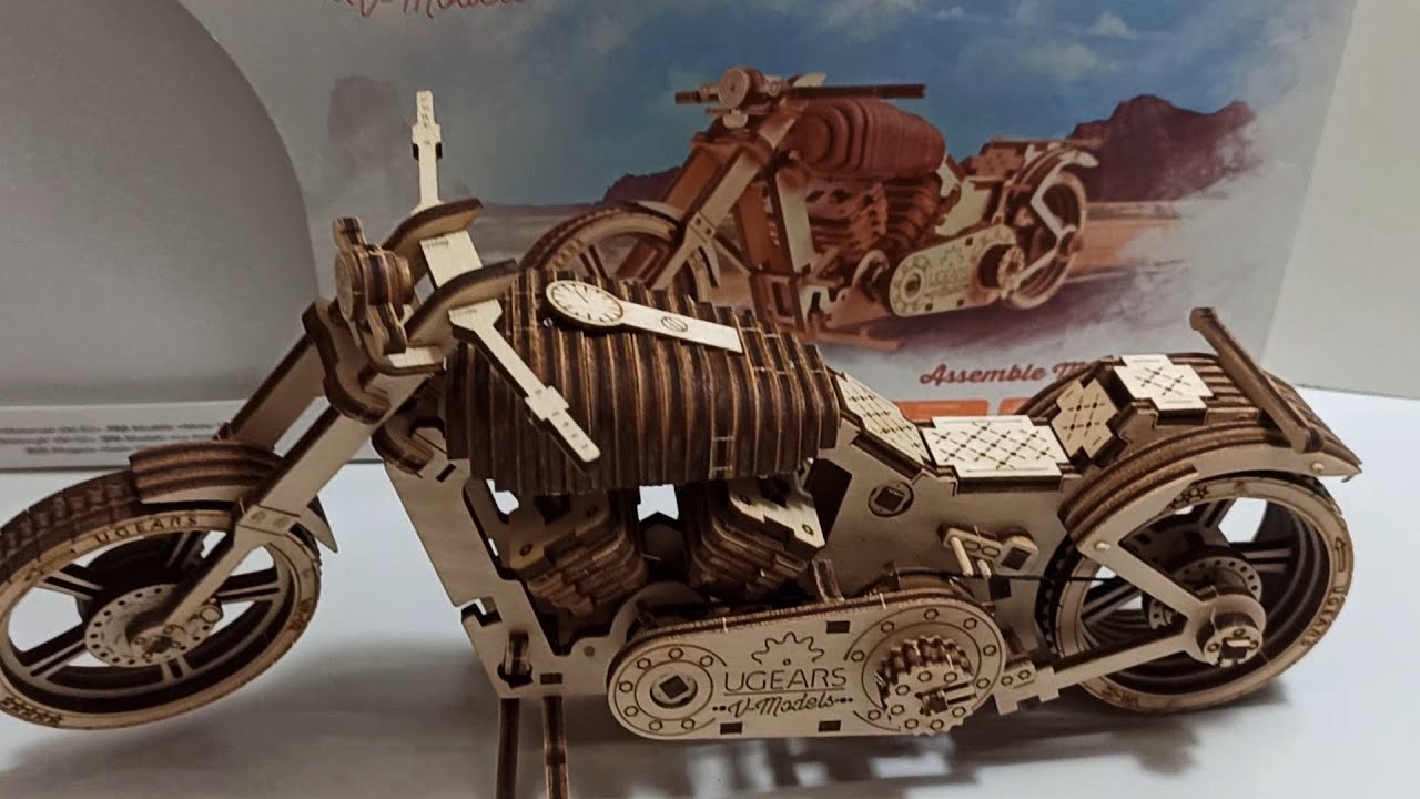 Механический 3D пазлы UGEARS Байк VM-02 70051