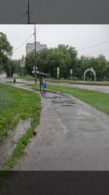 На велосипеде в дождь
