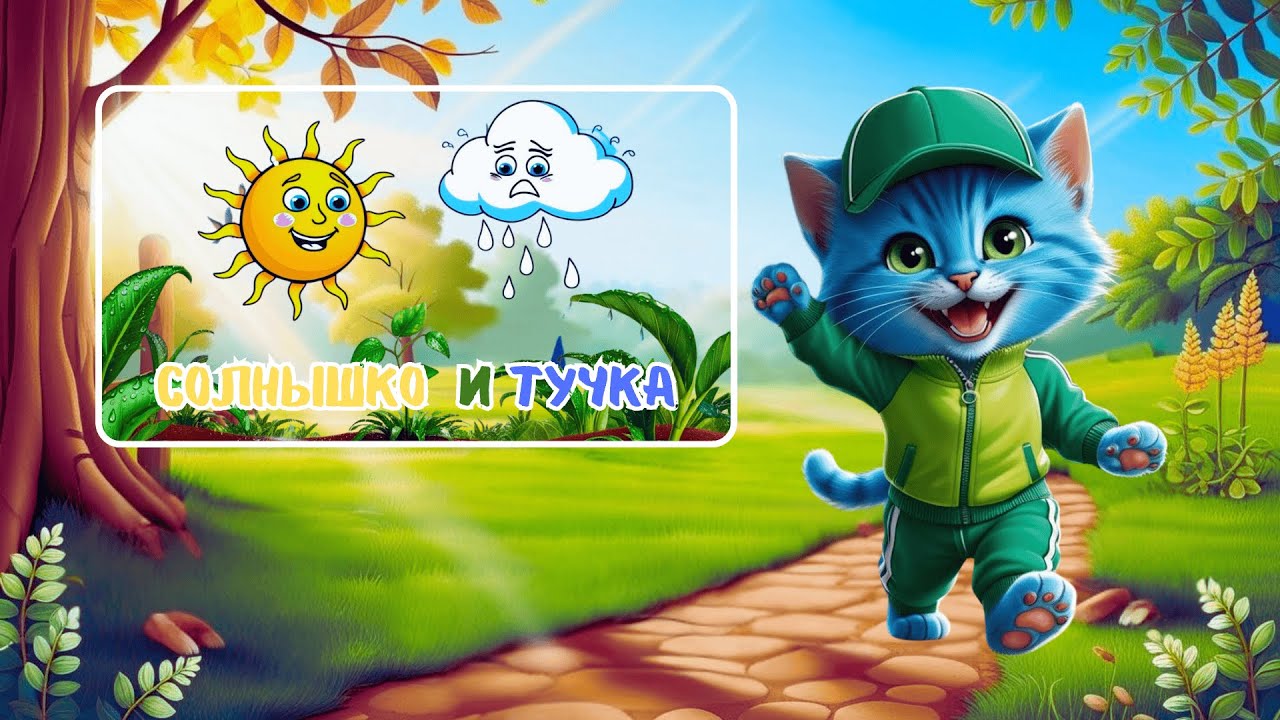 солнышко и тучка #Развивающие #обучающие #песенки #ДляДетей#котенокПу#развивающиймультик#сказки