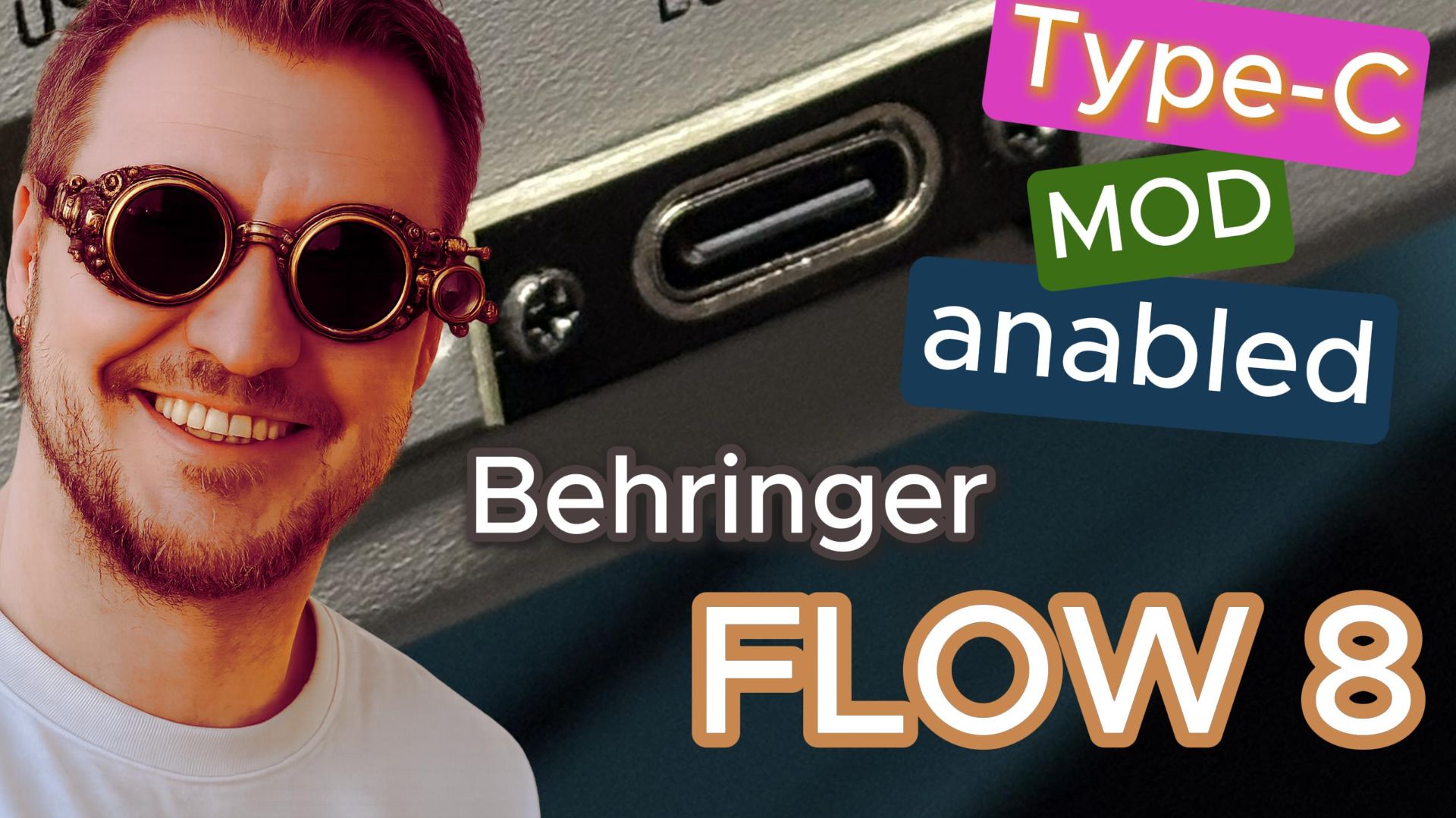 Behringer FLOW 8 Type-C MODE (модернизация разъёма питания)