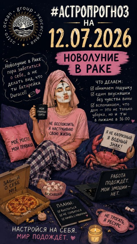 #астропрогноз на 12.07.2026 и Новолуние в Раке