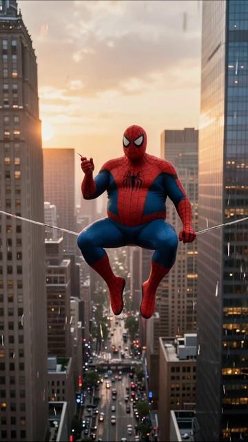 Когда переборщил с пиццей в Нью-Йорке 🍕🕷️ #спайдермен #нейросеть #spiderman