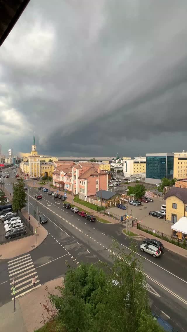 Грозовой фронт. Мощный ливень в Ярославле. Прохождение атмосферного фронта.