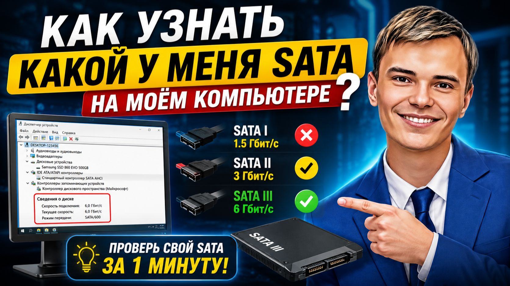 🚀 99% пользователей НЕ ЗНАЮТ, какой SATA стоит в их компьютере!