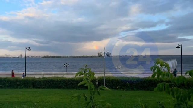 Радуга над Волгой в Саратове