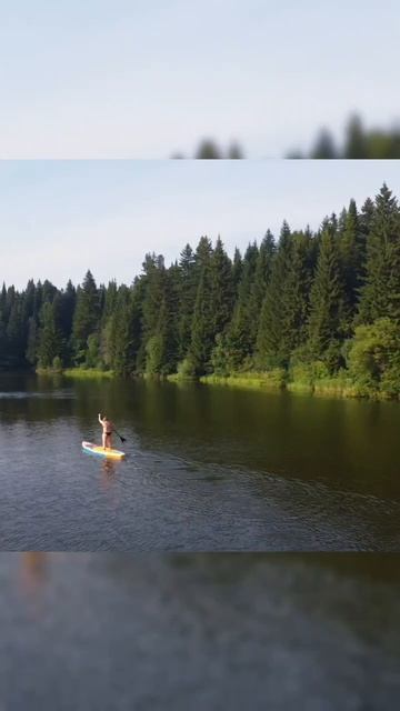 Сап-заплыв на дамбе в Андреевке, близ Кемерово:)