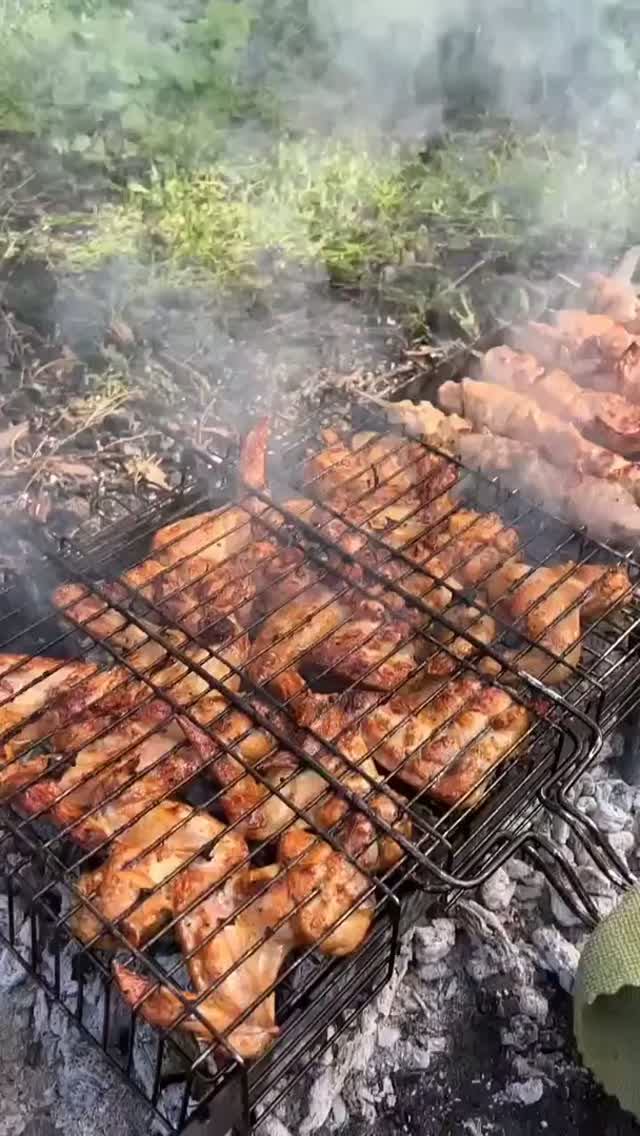 Готовка мяса на природе