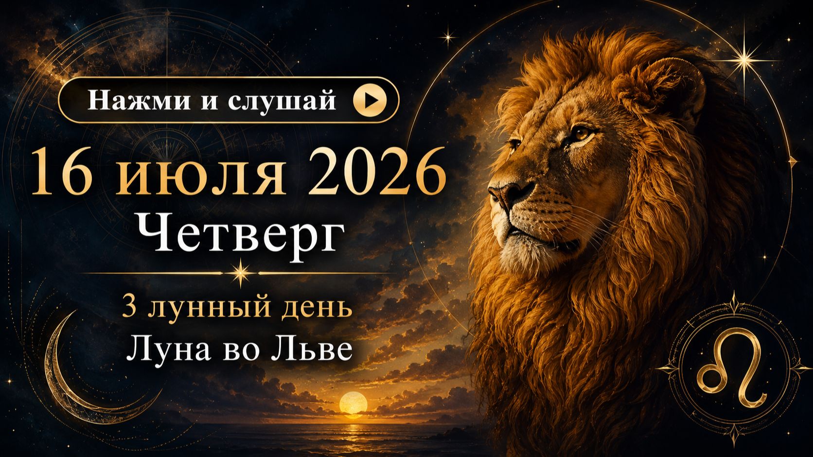 16 июля 2026 — гороскоп + марафон Знак Ангелов