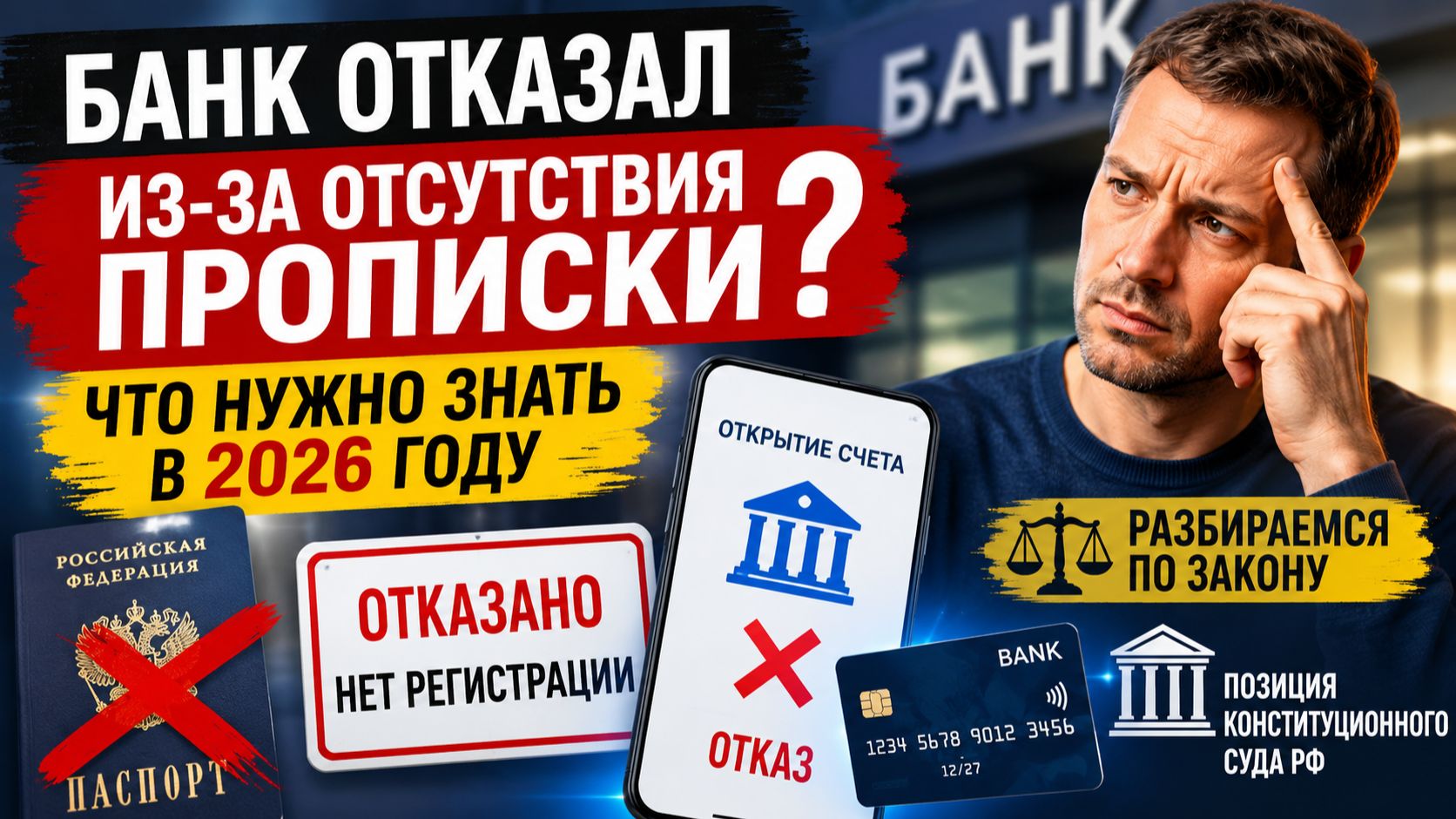 Можно ли открыть банковский счет без прописки?