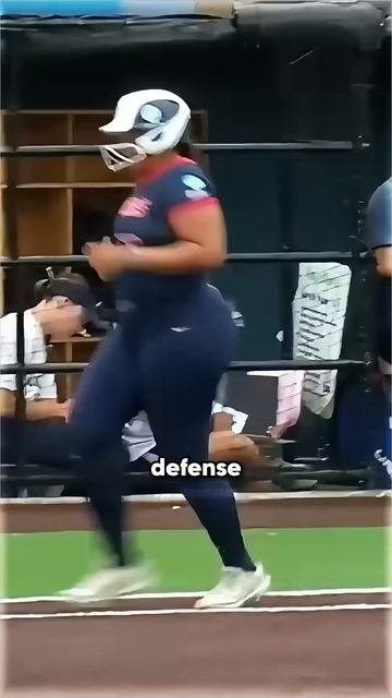 She completely broke this game wide open...  shorts softball