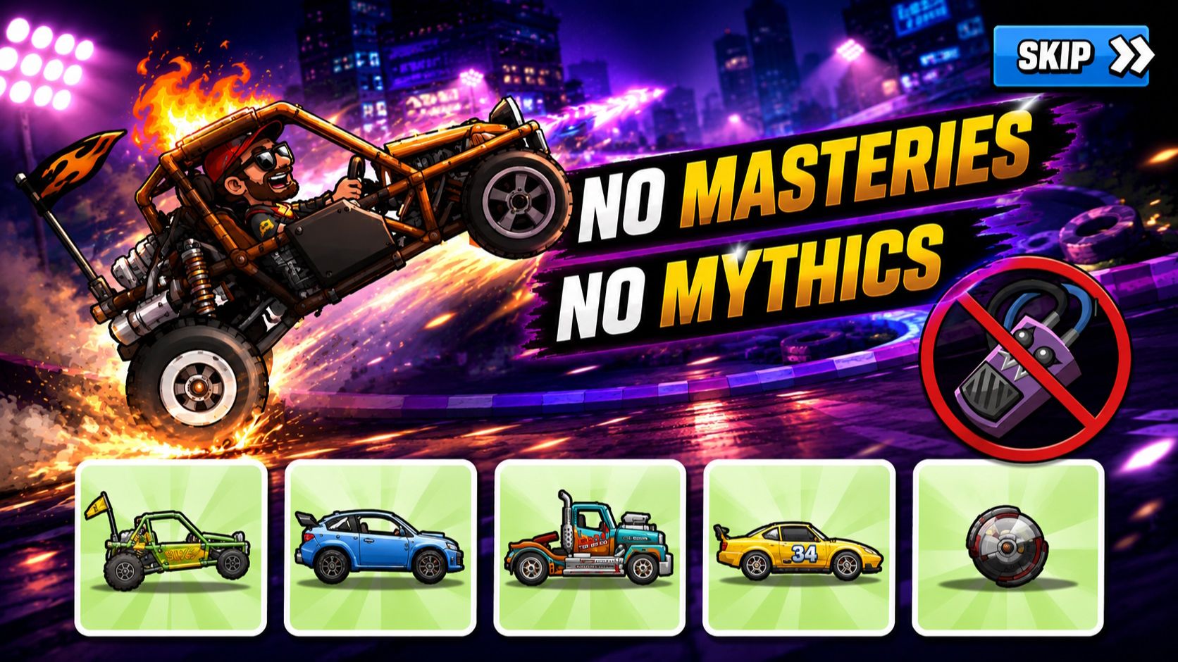 ✨ NO MASTERIES NO MYTHICS ✨ (Torque Of The Town) - Hill Climb Racing 2