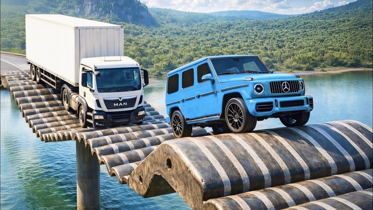 Тачки на мосту ЧЕЛЛЕНДЖ - Авто аварии и ДТП с машинами BeamNG Drive
