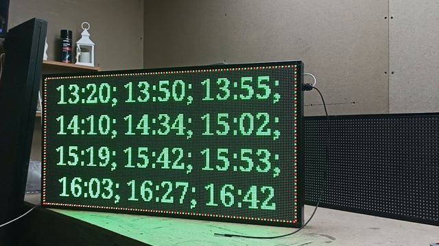 Бегущая строка 99х51 см полноцветного свечения р5 wi-fi
