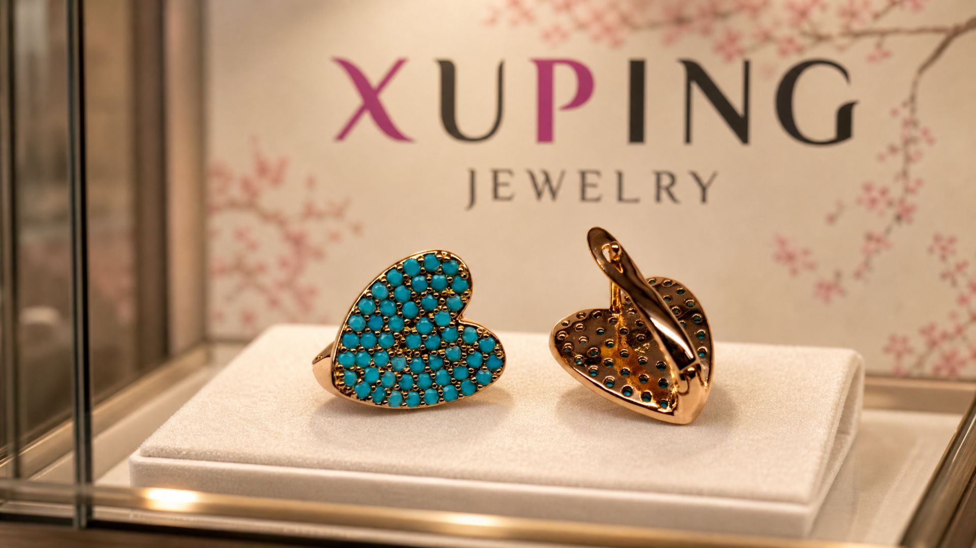 Серьги, XUPING Jewelry (Позолота,) , (Сердца/Сердечки), X1-004